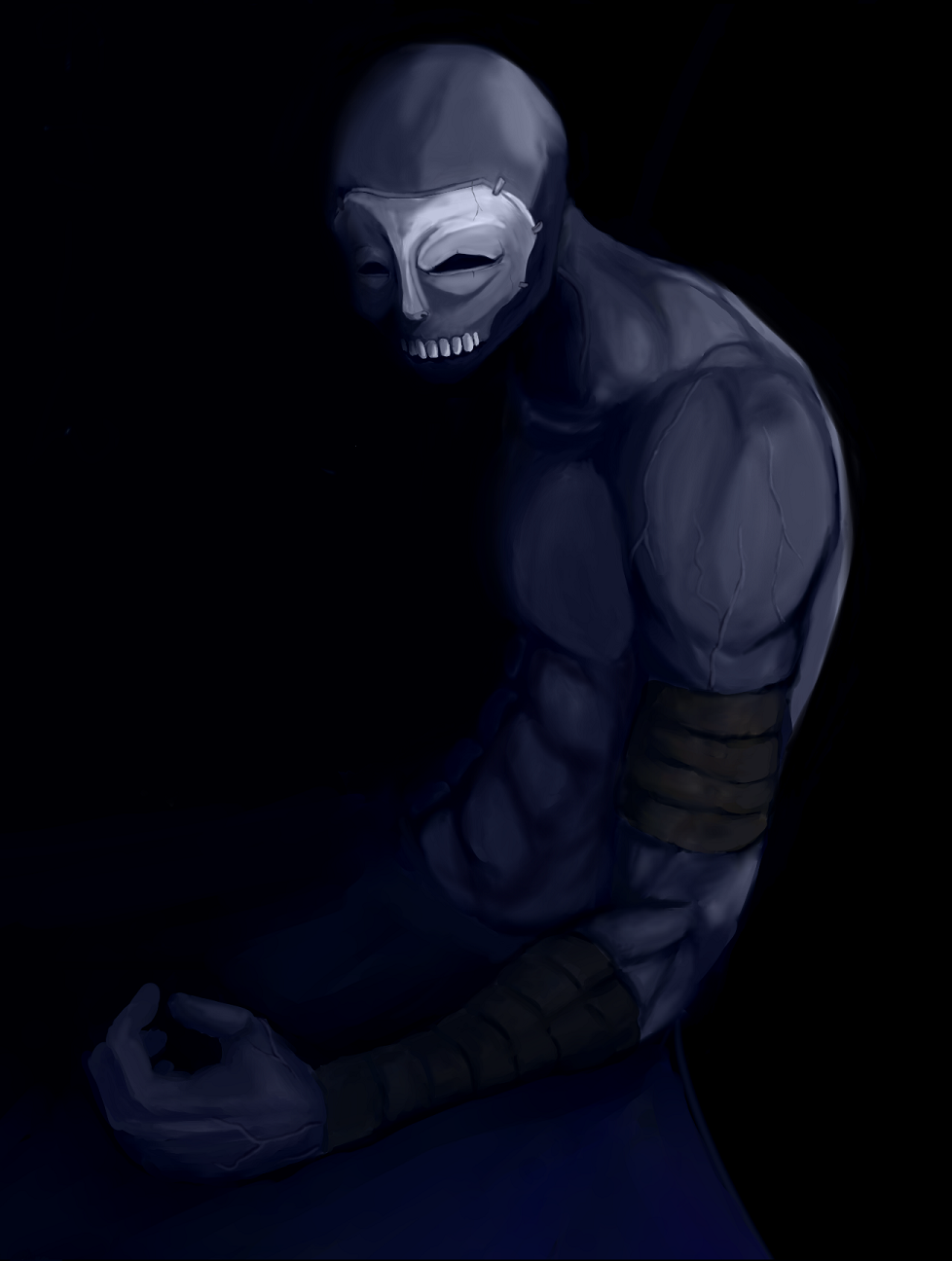 assassin_(fate/zero), bad_id, bald, black, black_skin, dark, dark_skin, fate/stay_night