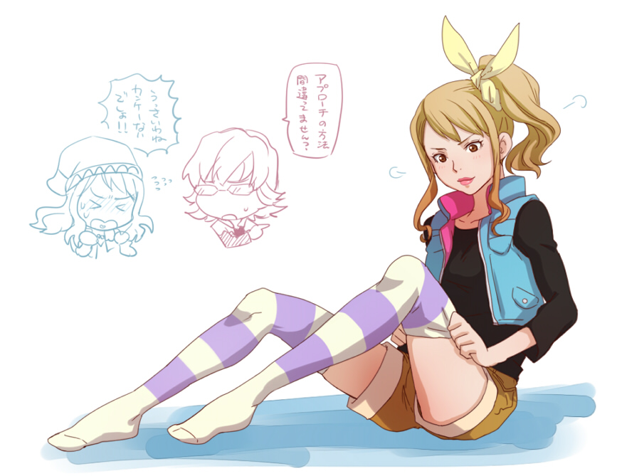 >_<, bad_id, barnaby_brooks_jr, blonde_hair, bow, brown_eyes, cosplay, eckzahn