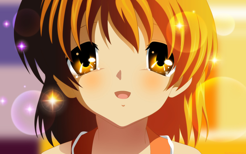 16:10, clannad, furukawa_nagisa, tagme, tears, vector, wallpaper, yamionpu