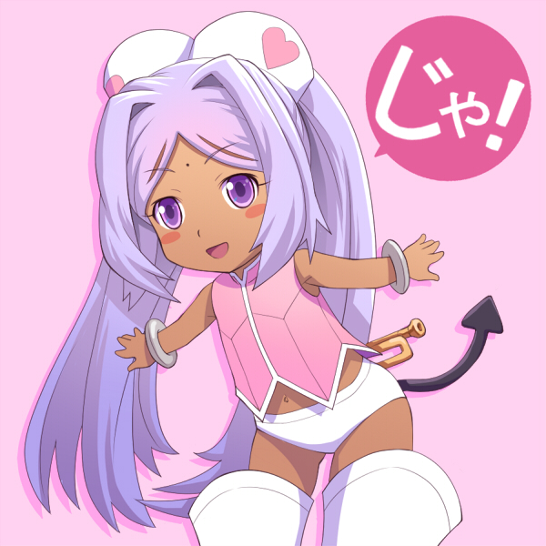 blush, boots, long_hair, meow_(nekodenki), midriff, mirai_nikki, murmur_(mirai_nikki), murumuru