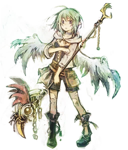 cape, choker, duel_monster, elf, fujiwara_akina, green_hair, legwear_under_shorts, pantyhose
