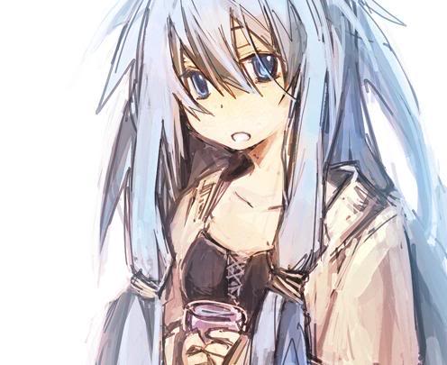 :o, blue_eyes, blue_hair, bust, collarbone, duel_monster, eria, flat_chest, fujiwara_akina, long_hair, lowres, open_mouth, solo, twintails, yu-gi-oh!, yuu-gi-ou, yuu-gi-ou_duel_monsters