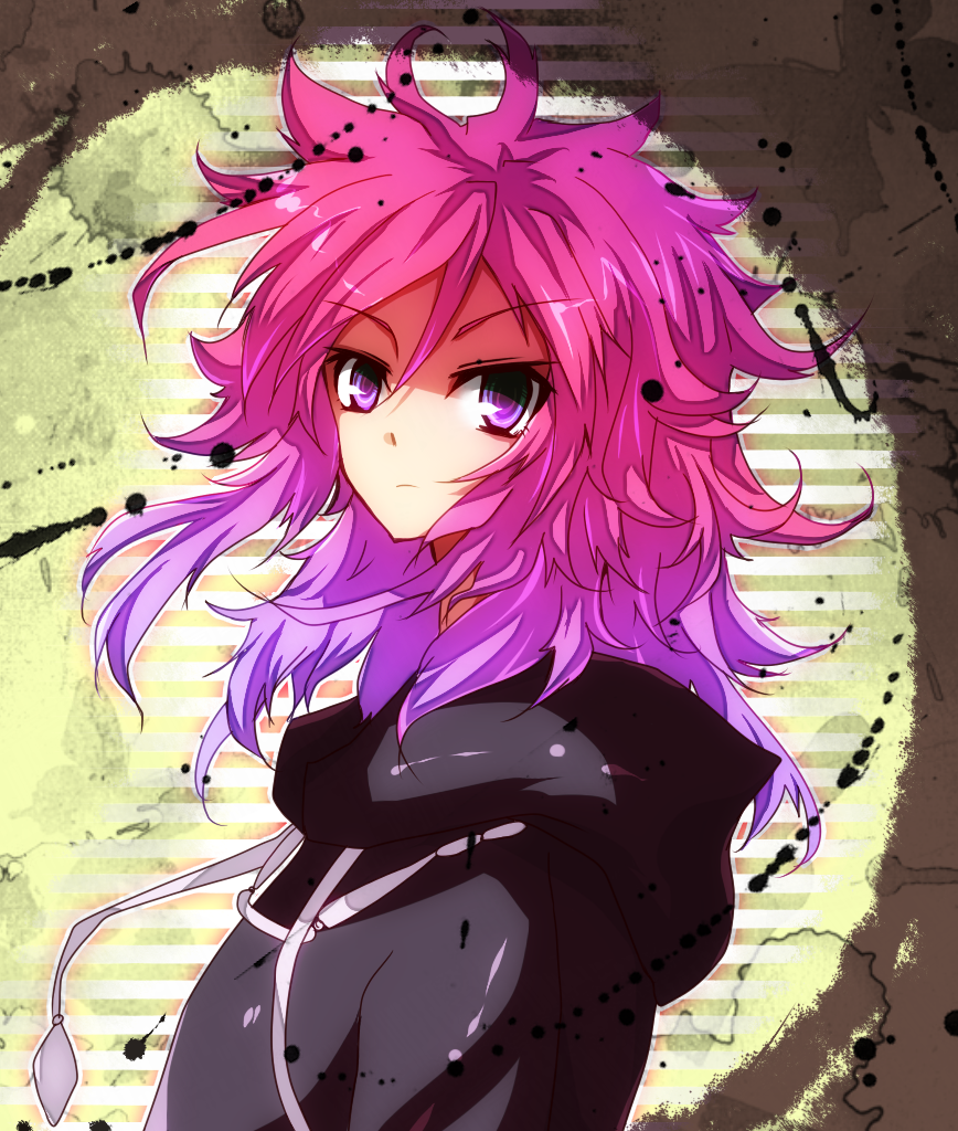 bad_id, cloak, hivalu_nagare, kingdom_hearts, long_hair, male, marluxia, pink_eyes, pink_hair, solo