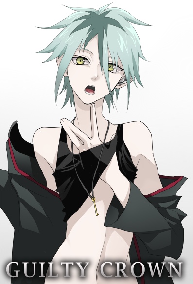 grey_hair, guilty_crown, kenji_kido, kido_kenji, lipnlie, male, midriff, ninagawa_azura