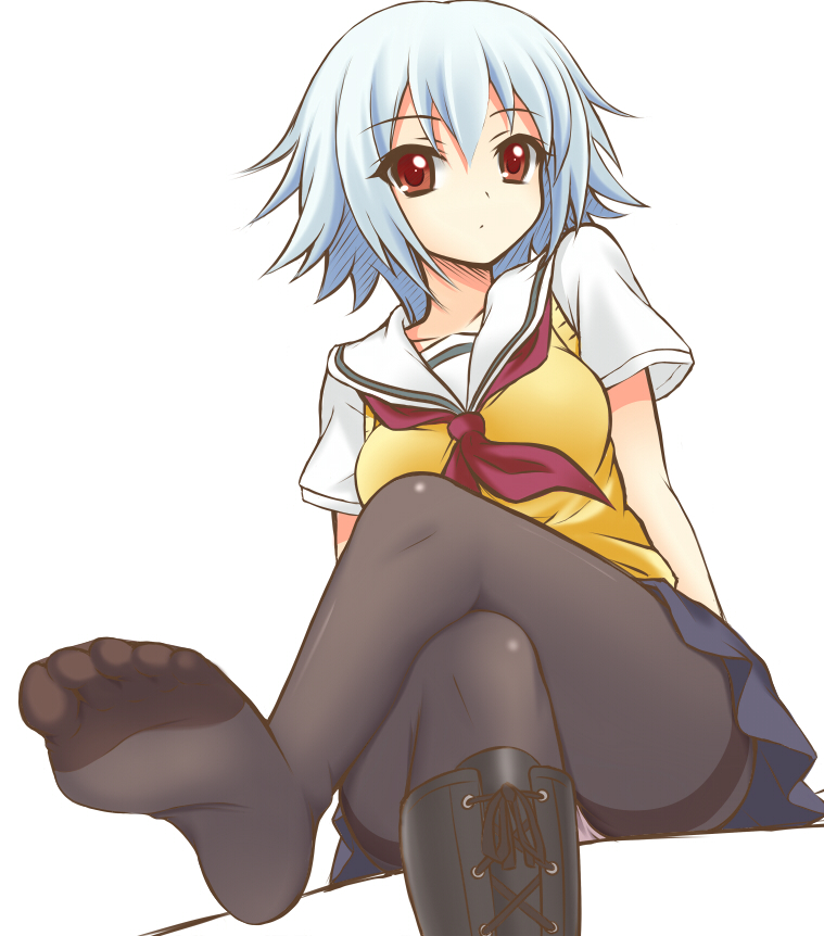 black_legwear, boots, crossed_legs, dansa, feet, legs, legs_crossed, panties