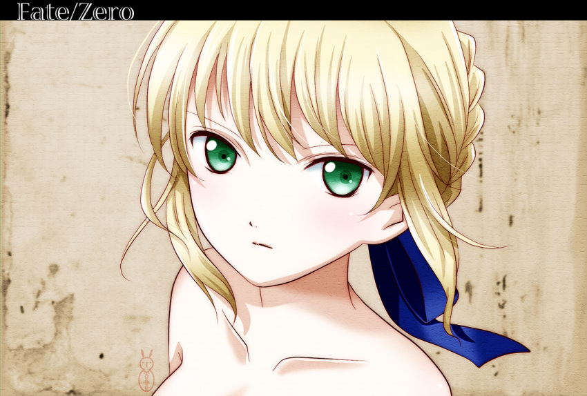 blonde_hair, close, fate/stay_night, fate/zero, green_eyes, machinosuke, saber