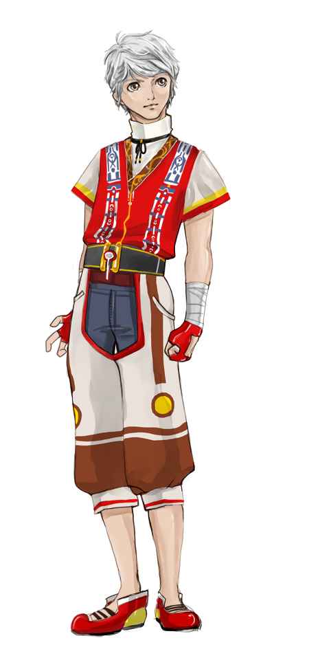 belt, boobledeeboo, chaps, fingerless_gloves, full_body, grey_hair, male, original, red_shoes, short_hair, simple_background, solo, standing, transparent_background, white_background