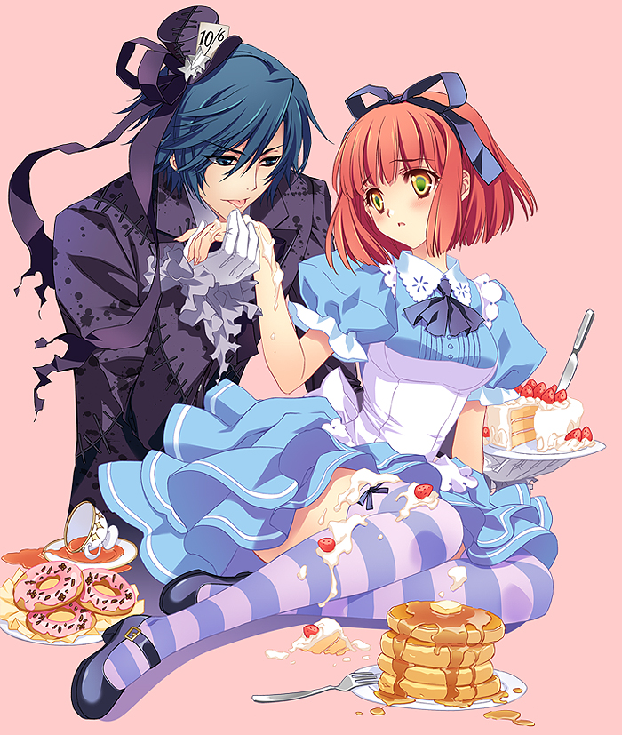 1girl, alice_(wonderland), alice_(wonderland)_(cosplay), alice_in_wonderland, aqua_dress, black_hair, blue_eyes, blush