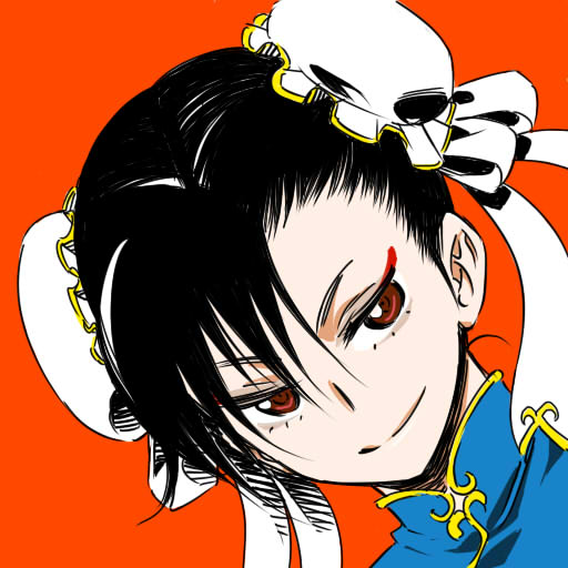 black_hair, brown_eyes, bun_cover, china_dress, chinese_clothes, chun-li, double_bun, face