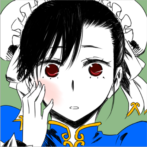 black_hair, blush, brown_eyes, bun_cover, china_dress, chinese_clothes, chun-li, double_bun