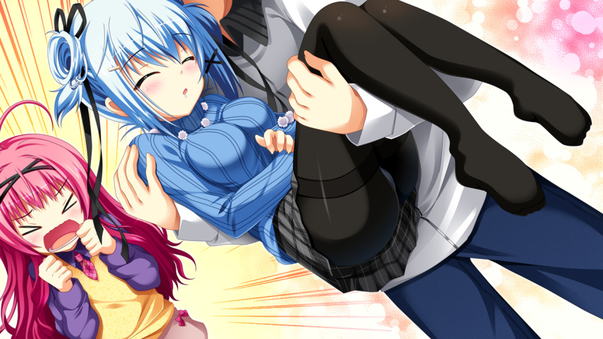 game_cg, kinomoto_hana, kinomoto_nokia, renai_zero_kilometer, yuunagi_seshina