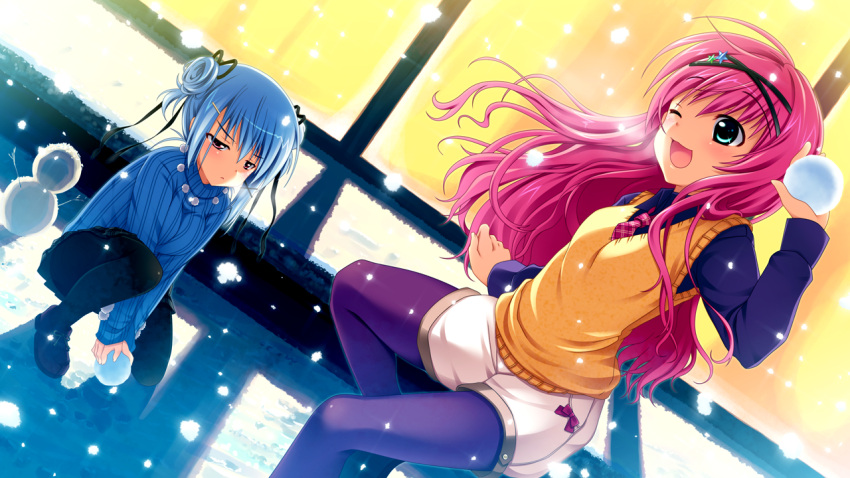 game_cg, kinomoto_hana, kinomoto_nokia, panta, renai_zero_kilometer, yuunagi_seshina