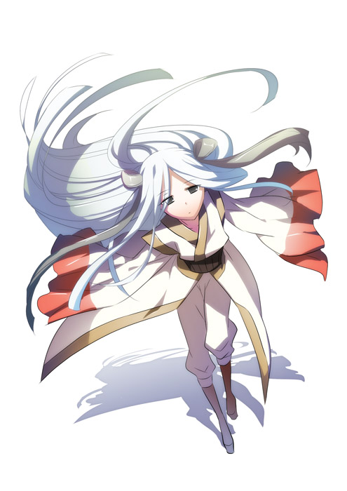 bettenou, cota, grey_eyes, japanese_clothes, long_hair, shadow, solo, un-go