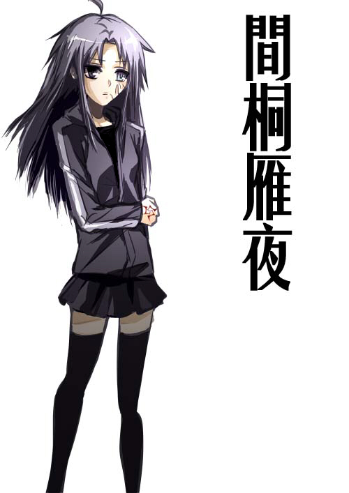 ahoge, black_legwear, fate/stay_night, fate/zero, fate_(series), genderswap, grey_eyes, grey_hair