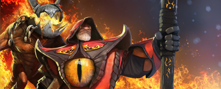 abs, beard, chain, chains, collar, defense_of_the_ancients, demnok_lannik, dota_2