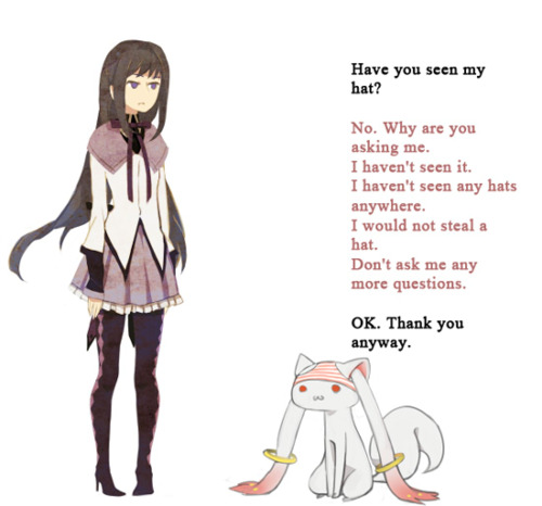 :3, akemi_homura, argyle, artist_request, black_hair, capelet, english, high_heels