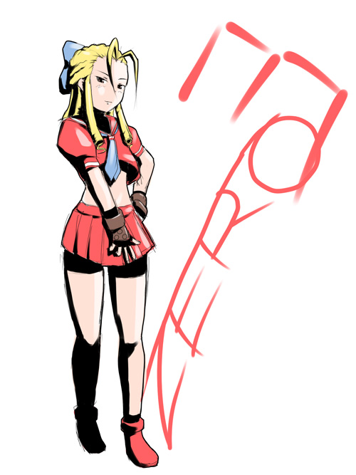 0peko, 1girl, antenna_hair, bike_shorts, blonde_hair, bow, crop_top, fingerless_gloves