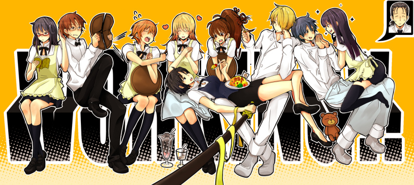 daisy_(working!!), inami_mahiru, inset, kurata_(mosupyon), matsumoto_maya, otoo_hyougo, satou_jun, shirafuji_kyouko