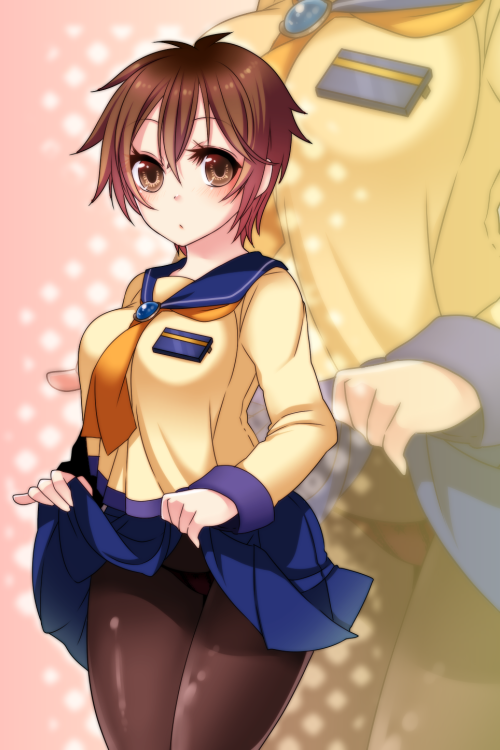 brown_eyes, brown_hair, corpse_party, nakashima_naomi, onoe_junki, panties, panties_under_pantyhose, pantyhose