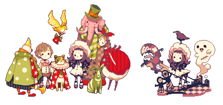 bunny, cat, collet, elephant, fantasy, ghost, lowres, original