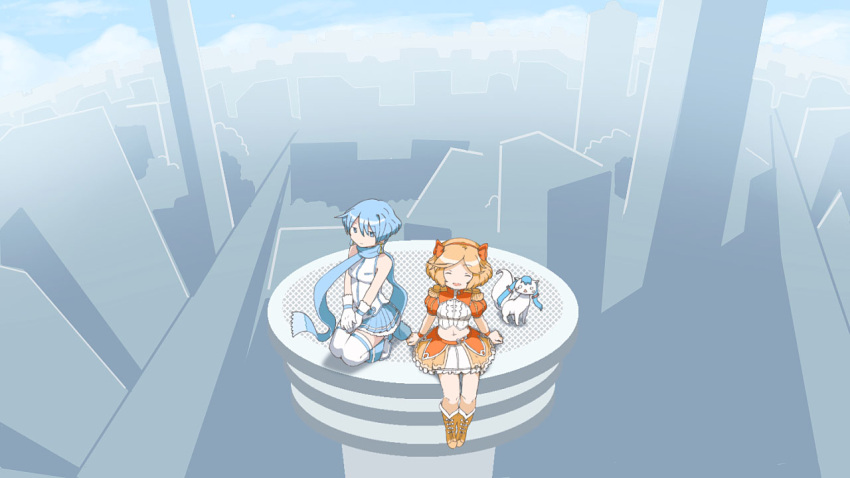 2girls, connect_(madoka_magica), daigoman, genderswap, hatsune_miku, kaiko, kaito, mahou_shoujo_madoka_magica