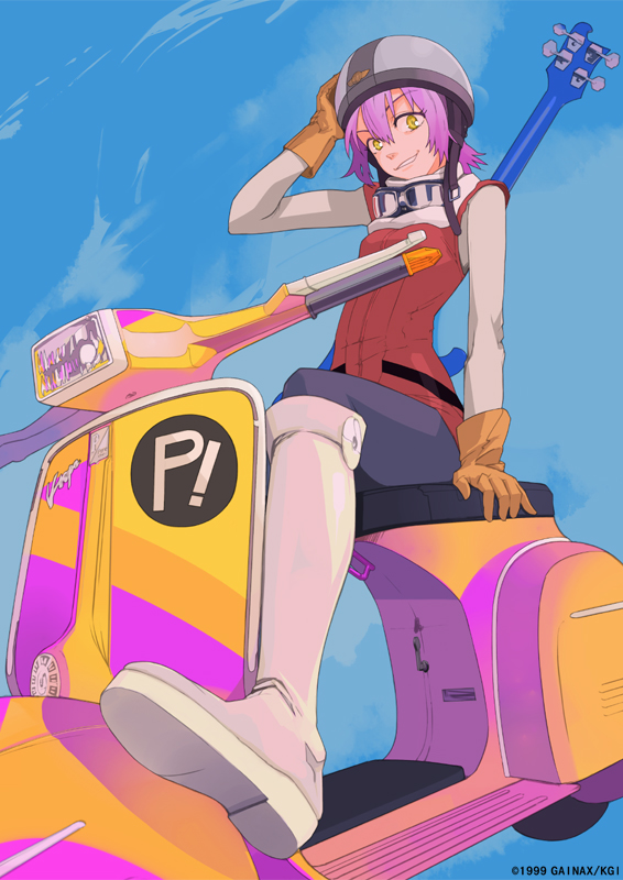boots, flcl, gainax, gainaxtop, gloves, goggles, guitar, guitar_(artist)