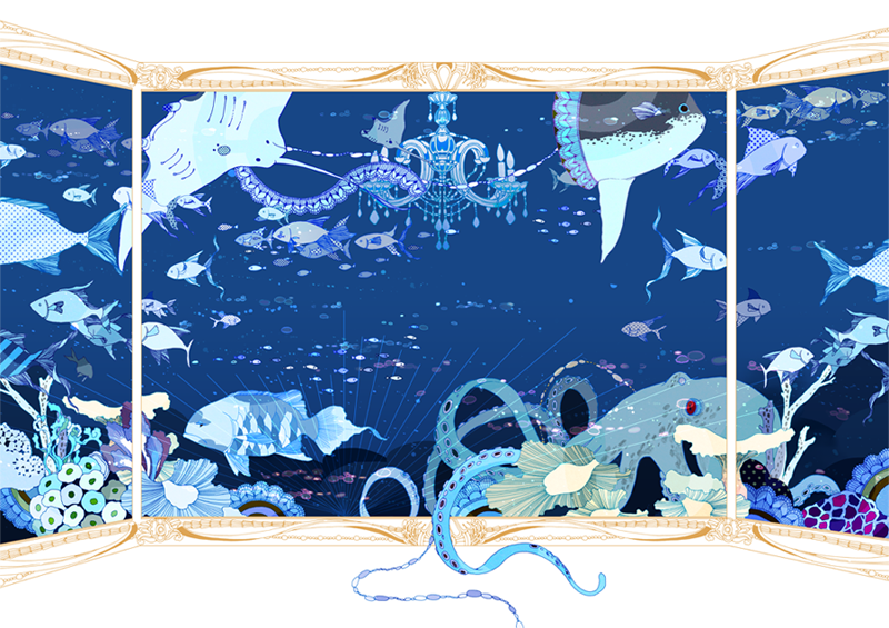 manta_ray, minoru_(pulse20), octopus, original, underwater