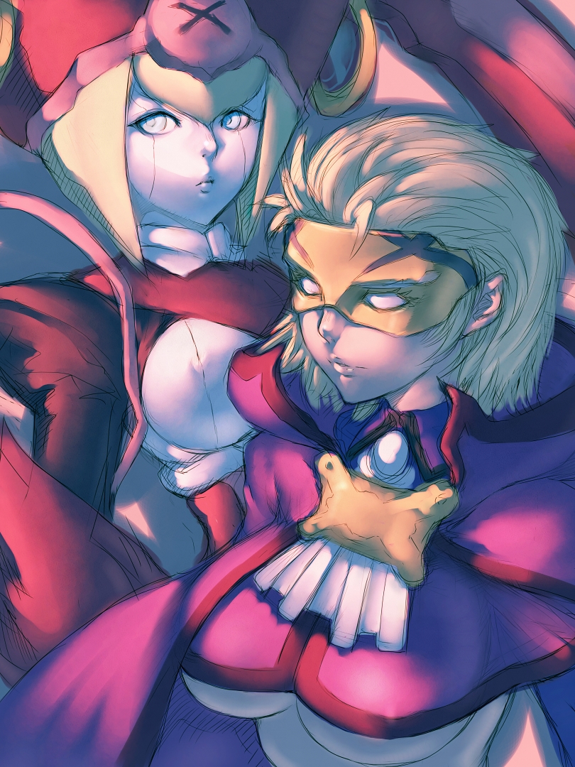 blazblue, blonde_hair, breasts, cape, erect_nipples, fumio_(rsqkr), genderswap, humio