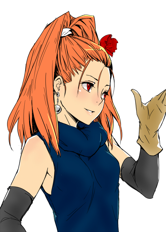 detached_sleeves, dragon_quest, dragon_quest_vi, earrings, gloves, high_ponytail, jewelry, npt_(calpis)