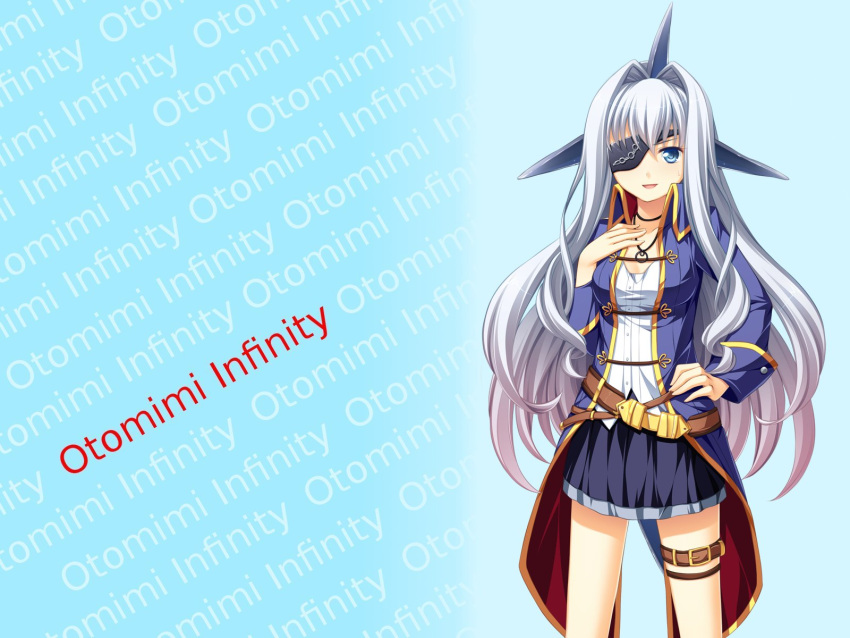 blue_eyes, eyepatch, game_cg, long_hair, otomimi_infinity, sky, tail, tomajiri_sango
