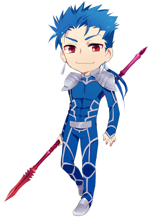 blue_hair, bodysuit, dameaki, earrings, fate/stay_night, fate_(series), gae_bolg, jewelry