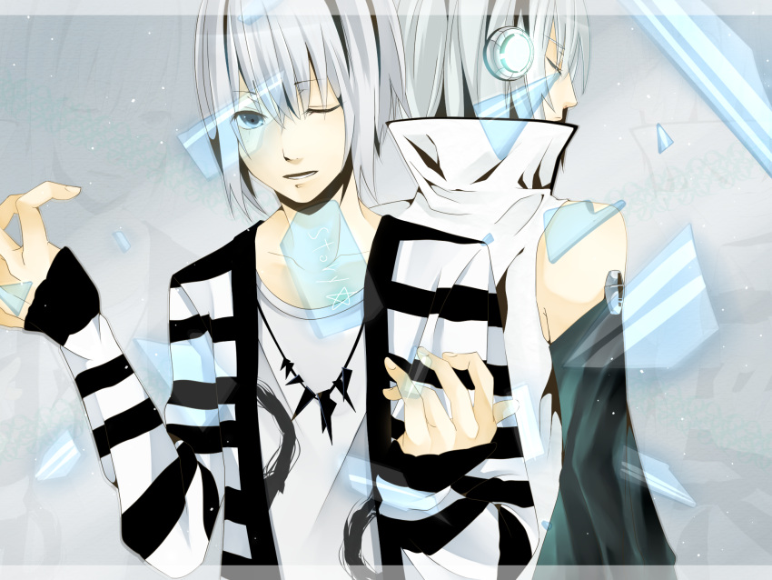 blue_eyes, headphones, highres, jewelry, male, multiple_boys, necklace, nico_nico_douga