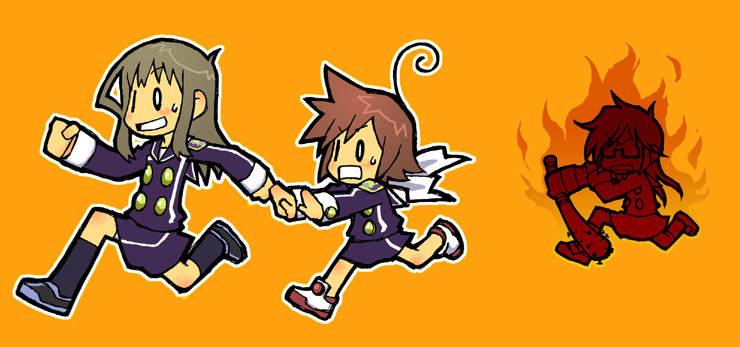 ahoge, chibi, enaka, fire, hayate_x_blade, kuga_jun, kurogane_hayate, mudou_ayana