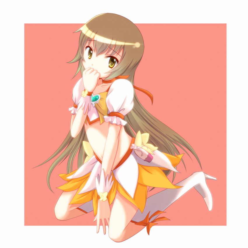 alternate_hair_length, alternate_hairstyle, artist_request, cure_sunshine, cure_sunshine_(cosplay), heartcatch_precure!, highres, katoyuu