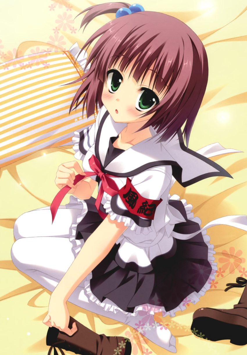 absurdres, armband, artist_request, frills, hair_bobbles, hair_ornament, hashimoto_yuuki, highres