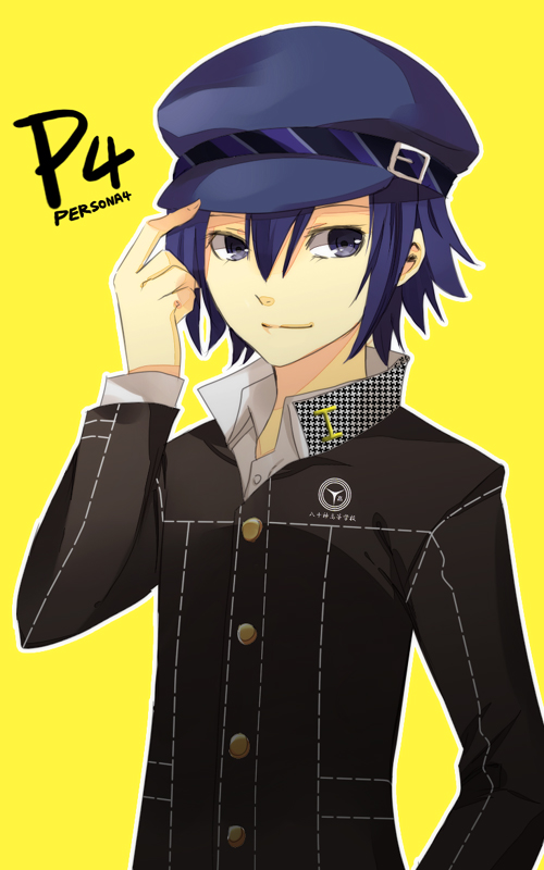 androgynous, bad_id, blue_eyes, blue_hair, cabbie_hat, female, hat, houndstooth
