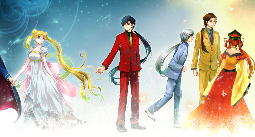 bishoujo_senshi_sailor_moon, blonde_hair, blue_eyes, chiba_mamoru, double_bun, dress, highres, long_hair