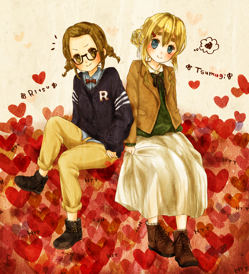 alternate_hairstyle, bad_id, bespectacled, blonde_hair, blue_eyes, boots, braid, glasses