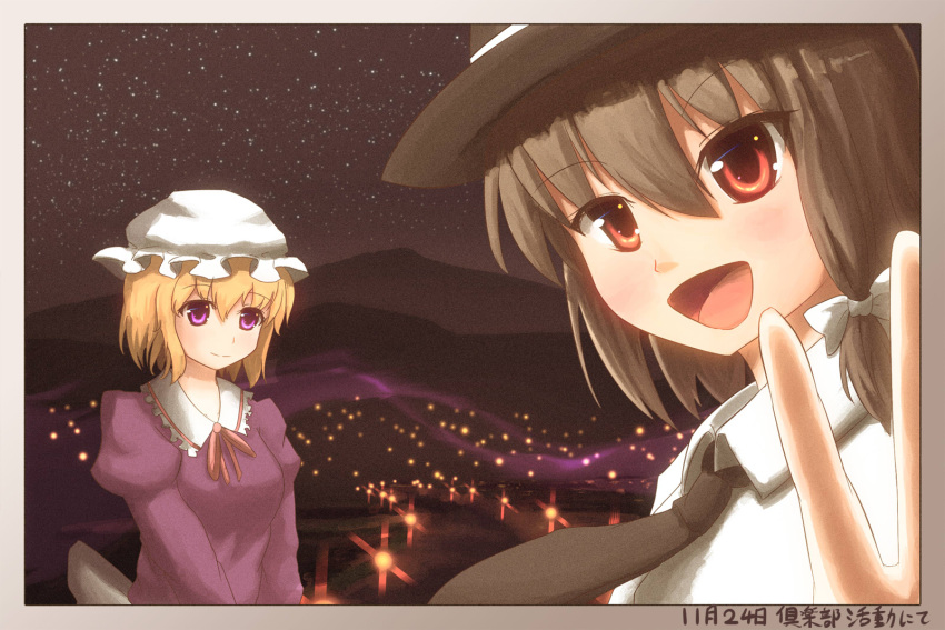 :d, agent_(artist), agent_(ikuoikuo), blonde_hair, brown_hair, dated, hat, highres