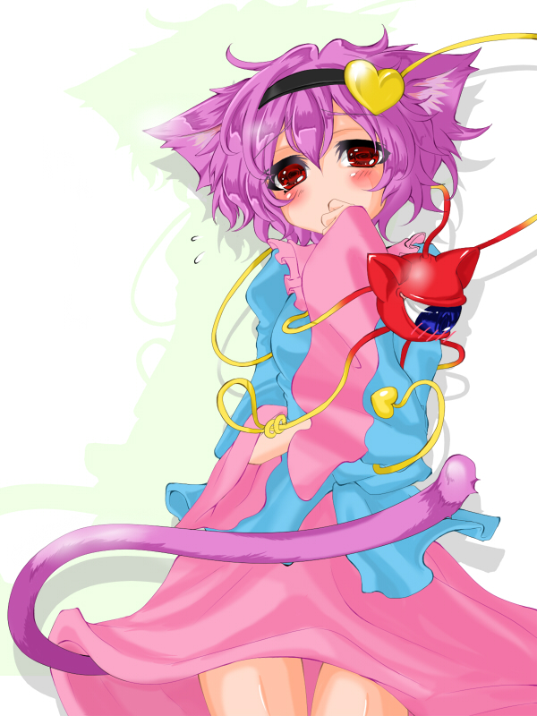 blush, cat_ears, eyes, hairband, heart, kemonomimi_mode, komeiji_satori, purple_hair