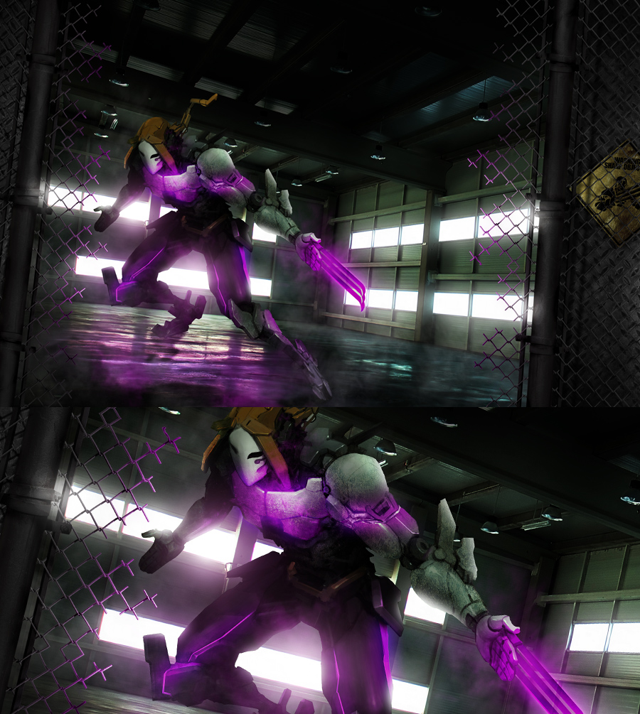 android, balrog, blonde_hair, bosslogic, capcom, claws, mask, mecha