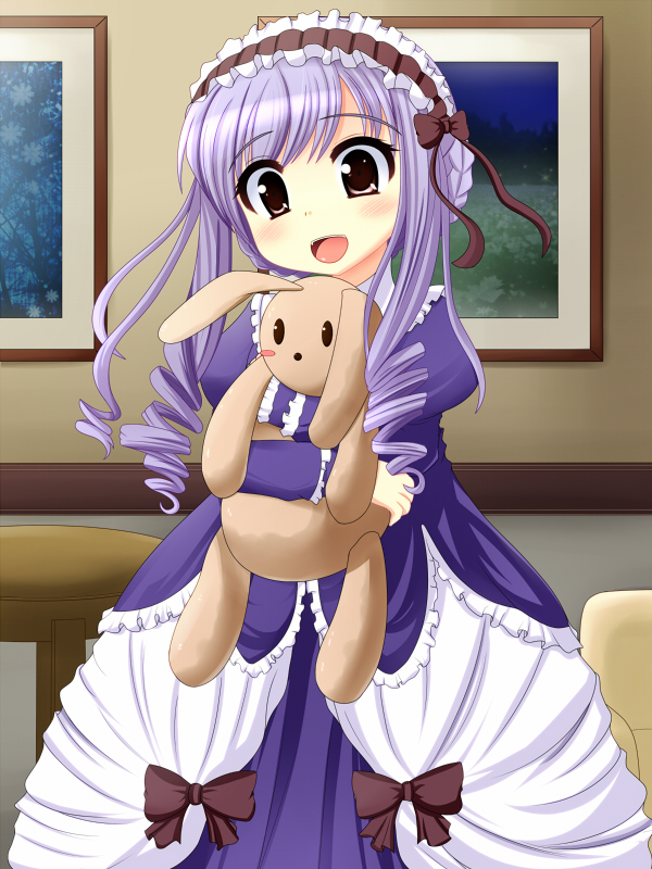 :o, aria_(sister_princess), bad_id, blue_hair, child, double_bun, dress, hug