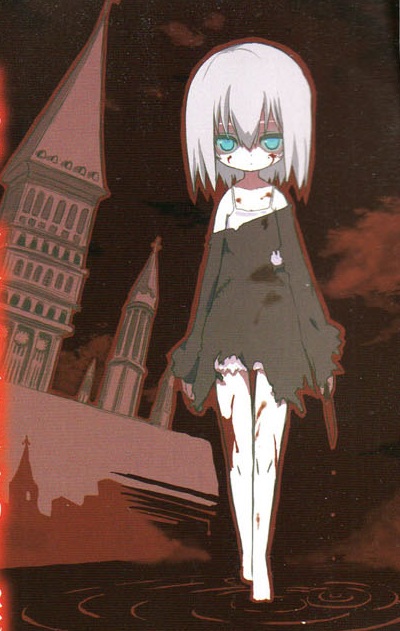 assassin_of_black, blood, blood_on_face, bloomers, blue_eyes, child, cropped, empty_eyes