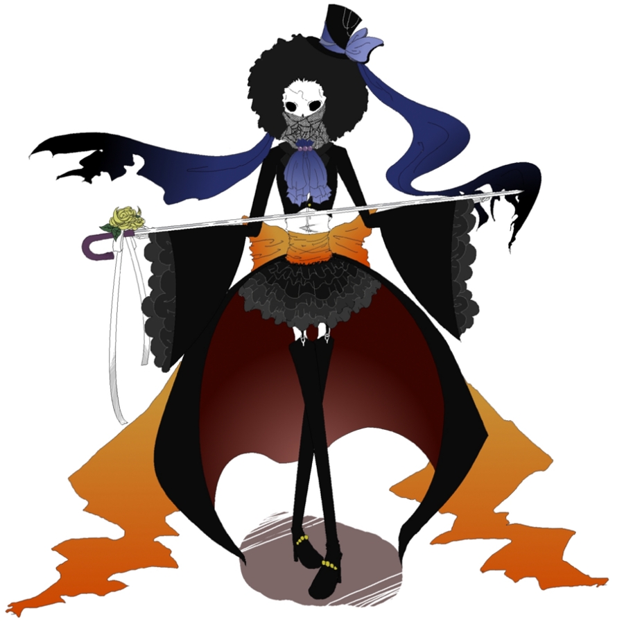 brook_(one_piece), deus_ex_machina, genderswap, high_heels, monster_girl, one_piece, scarf, shoes