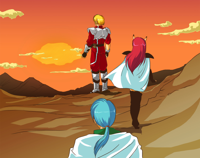 chaz_ashley, faru, phantasy_star, phantasy_star_iv, rika, rudi_shure, rune_walsh, surei_uorushu