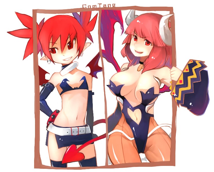 belt, breasts, collar, disgaea, etna, flat_chest, gomtang, la_pucelle