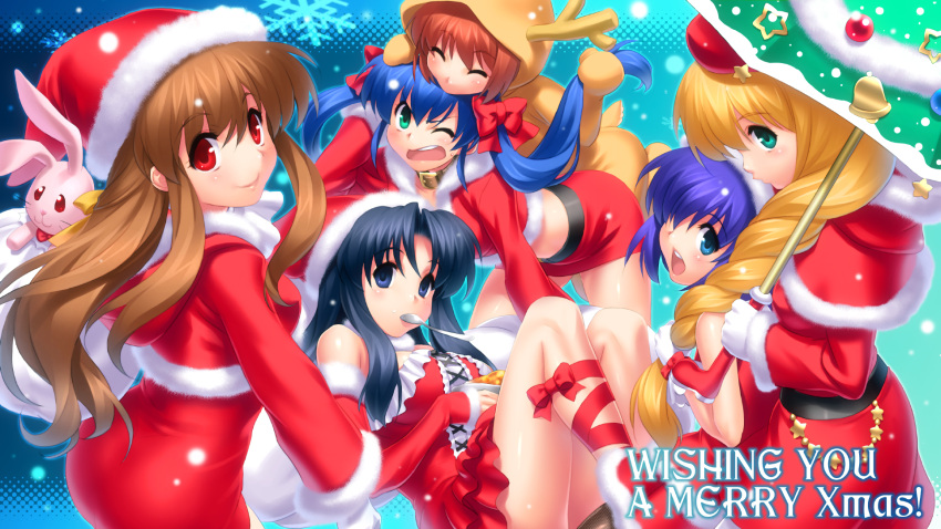 bow, braid, capelet, hat, highres, kawana_misaki, kouzuki_mio, mouth_hold