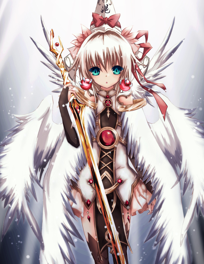 :o, akina_t, aqua_eyes, boots, detached_sleeves, elbow_gloves, fingerless_gloves, gloves