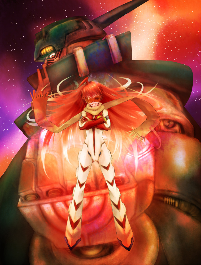 buster_machine_7, crossed_arms, diebuster, dix-neuf, highres, jojotaro, mecha, nono