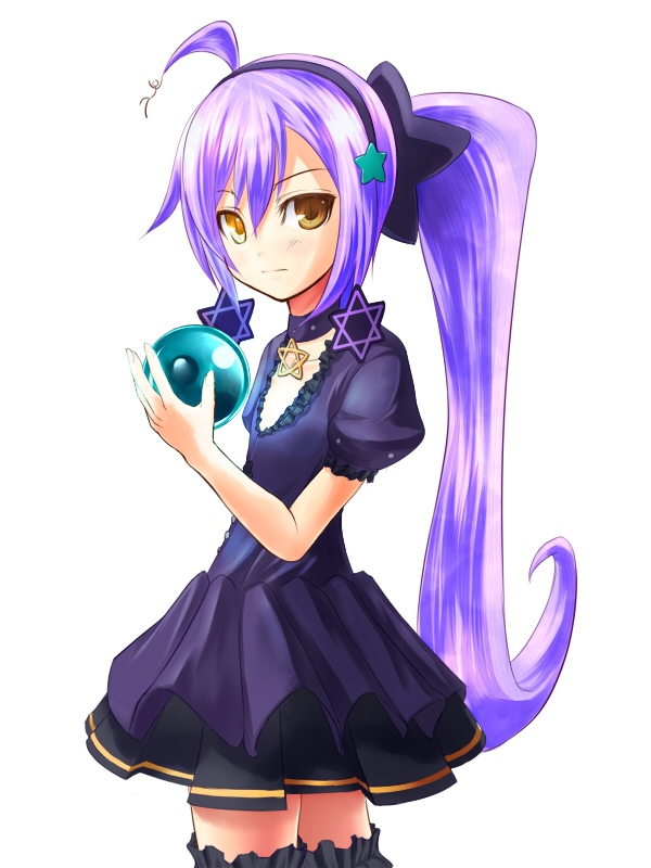 ball, dress, earrings, hairband, jewelry, long_hair, necklace, orange_eyes